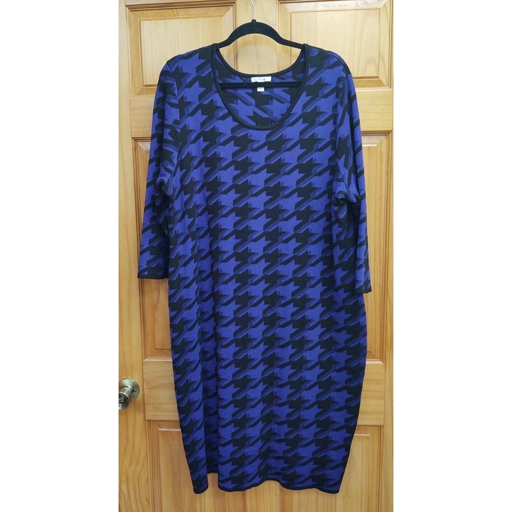 EST. 1946 Sweater Sheath Cocoon Style Dress Womens 18/20W Knit Long Sleeve